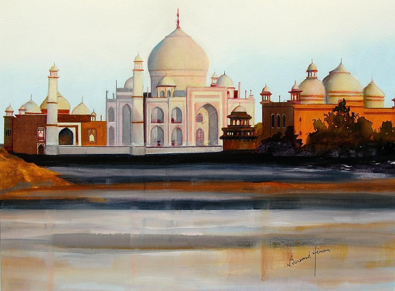 Inde - Lumière de l'aube sur le Taj Mahal