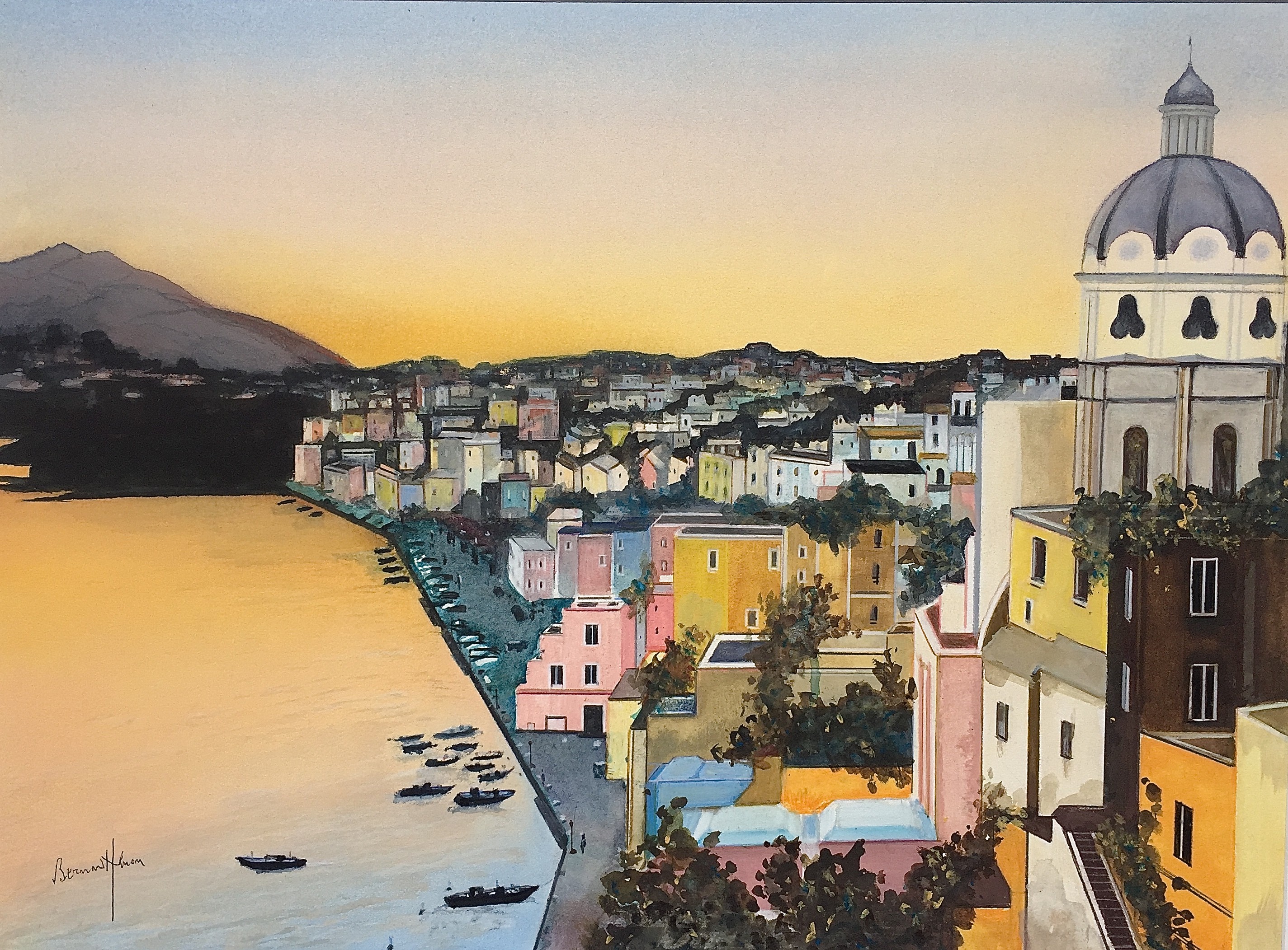 Italie - Lumière du soir à Procida