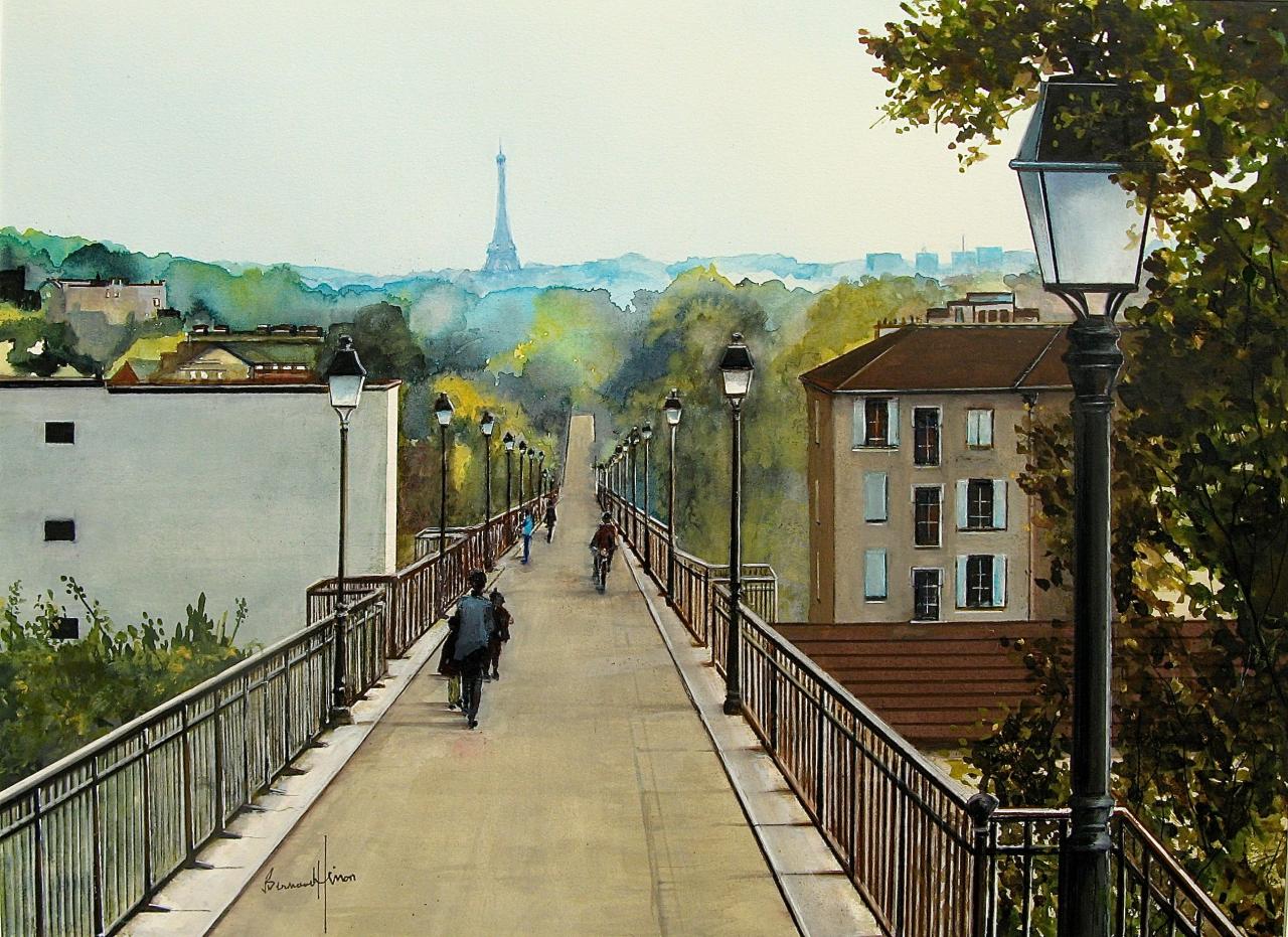 Saint Cloud - La passerelle de l'Avre