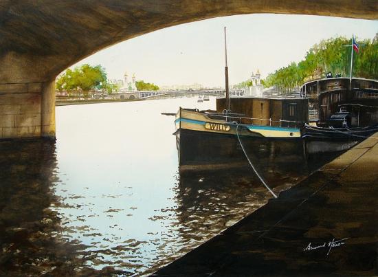 Paris - Sous le pont de la Concorde